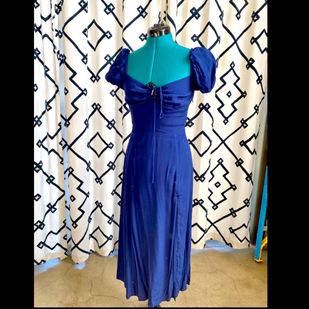 Wilfred blue high slit dress sz 0